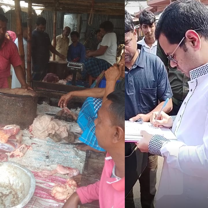 পাঁচবিবিতে ডাক্তারি পরীক্ষা ছাড়াই গরু জবাই: কসাই দেলোয়ারকে ১০ হাজার টাকা জরিমানা