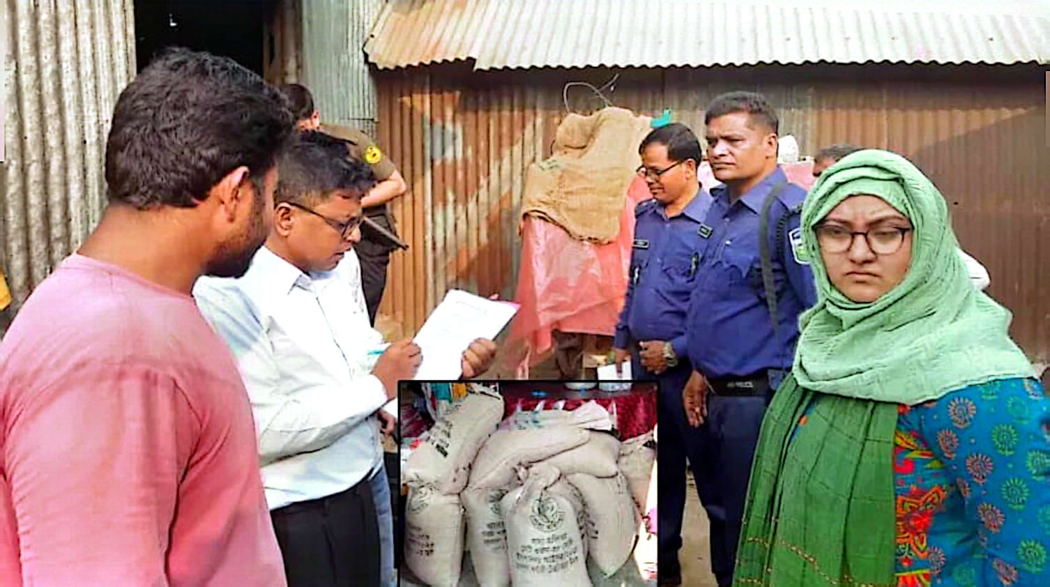 ঈশ্বর গঞ্জে উপজেলা ভ্রাম্যমান আদালত কর্তৃক খাদ্য বান্ধব কর্মসুচীর ১৪ বস্তা চাল চাল জব্দ