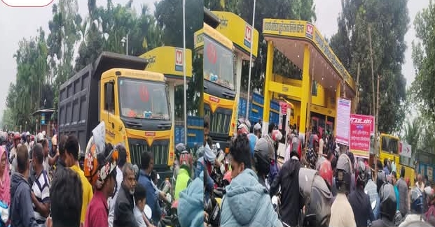 কুড়িগ্রামে পেট্রোল পাম্পে দীর্ঘ লাইন, ব্যাহত জরুরি সেবা ও কৃষিকাজ