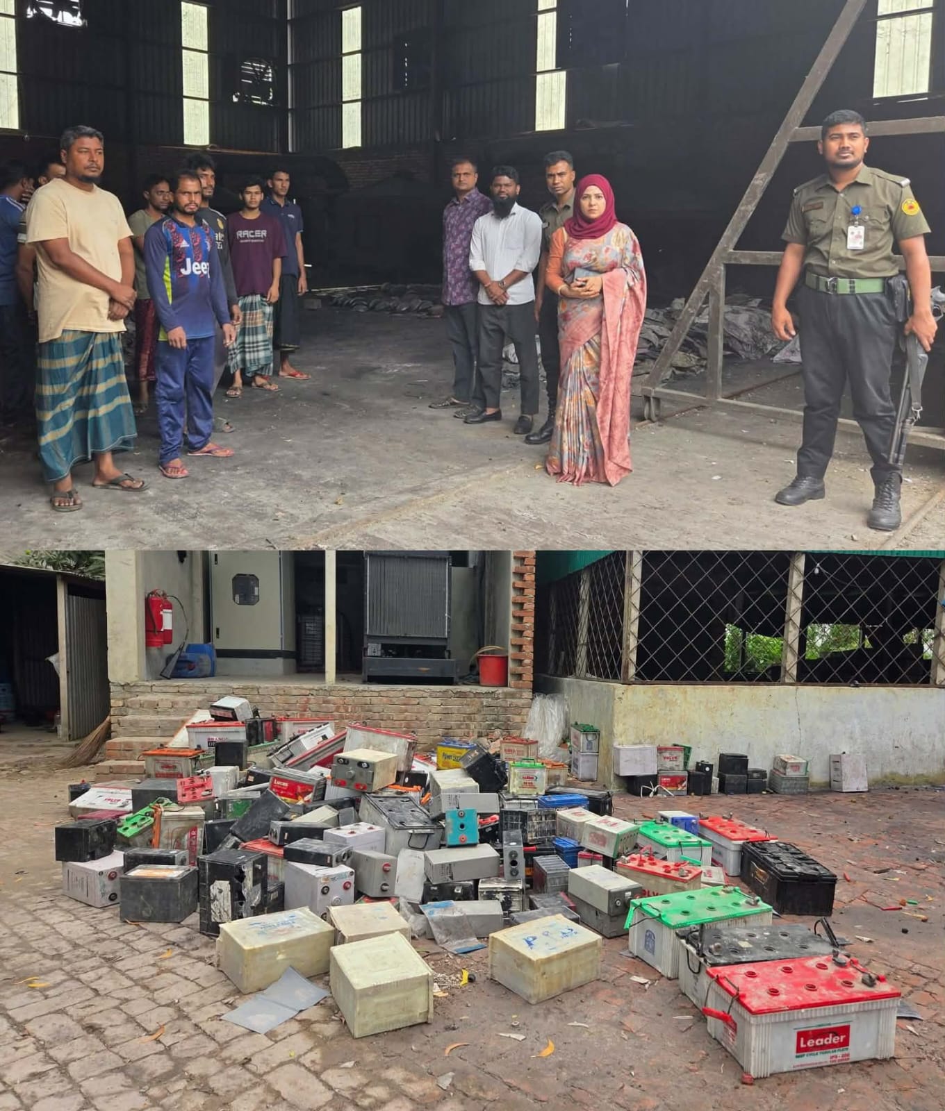 ঘিওরে আল মুমিন ব্যাটারি কারখানায় অভিযান চালিয়ে দেড় লক্ষ টাকা জরিমানা