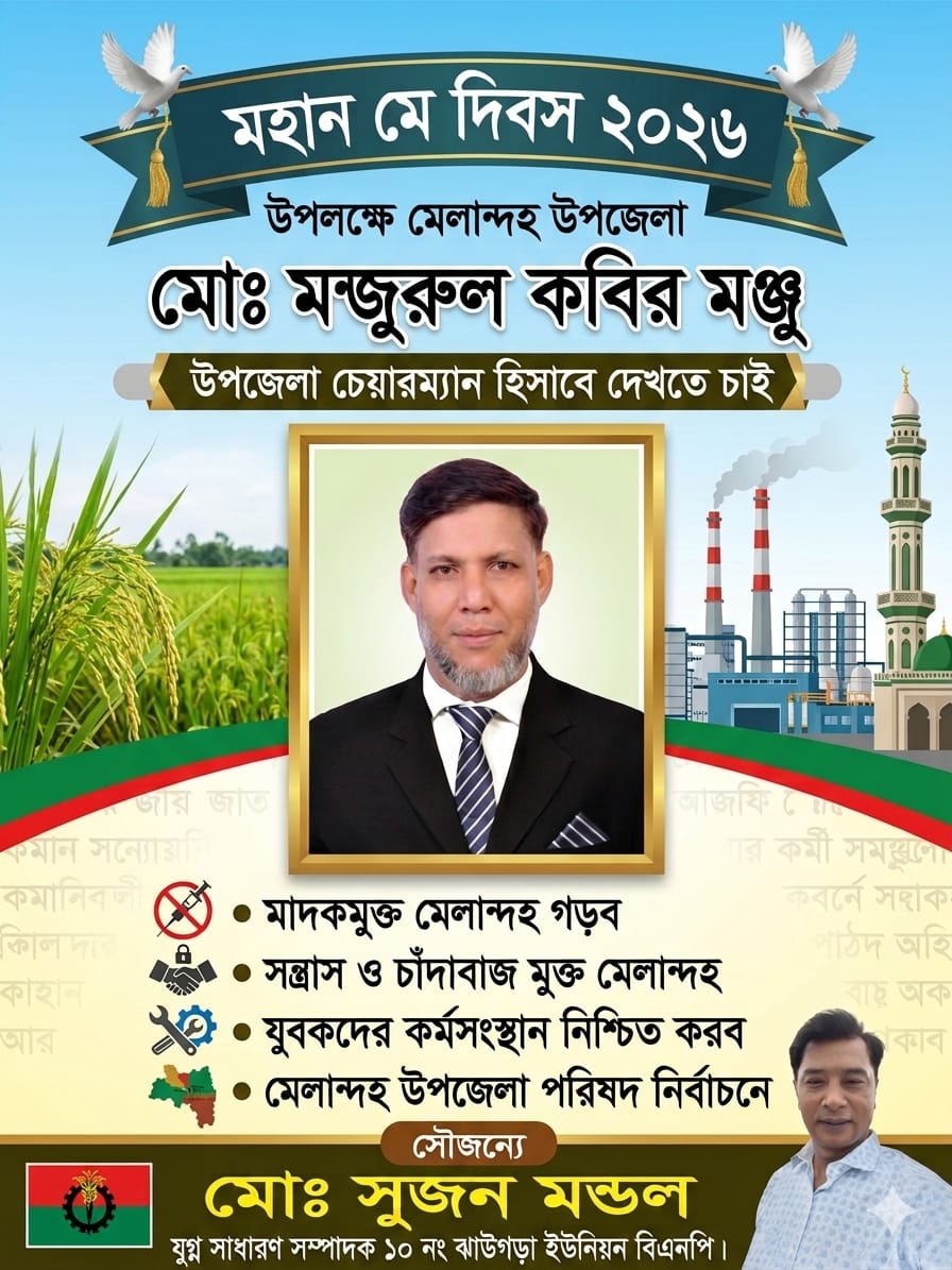 জামালপুরে মেলান্দহে বিভিন্ন প্রতিশ্রুতি দিচ্ছেন উপজেলা চেয়ারম্যান প্রার্থী মোঃ মন্জুরুল কবির মঞ্জ।